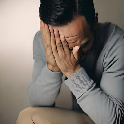 person allergic to mattress showing symptoms
