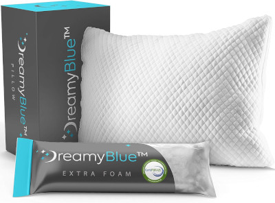 DreamyBlue adjustable shredded memory foam pillow